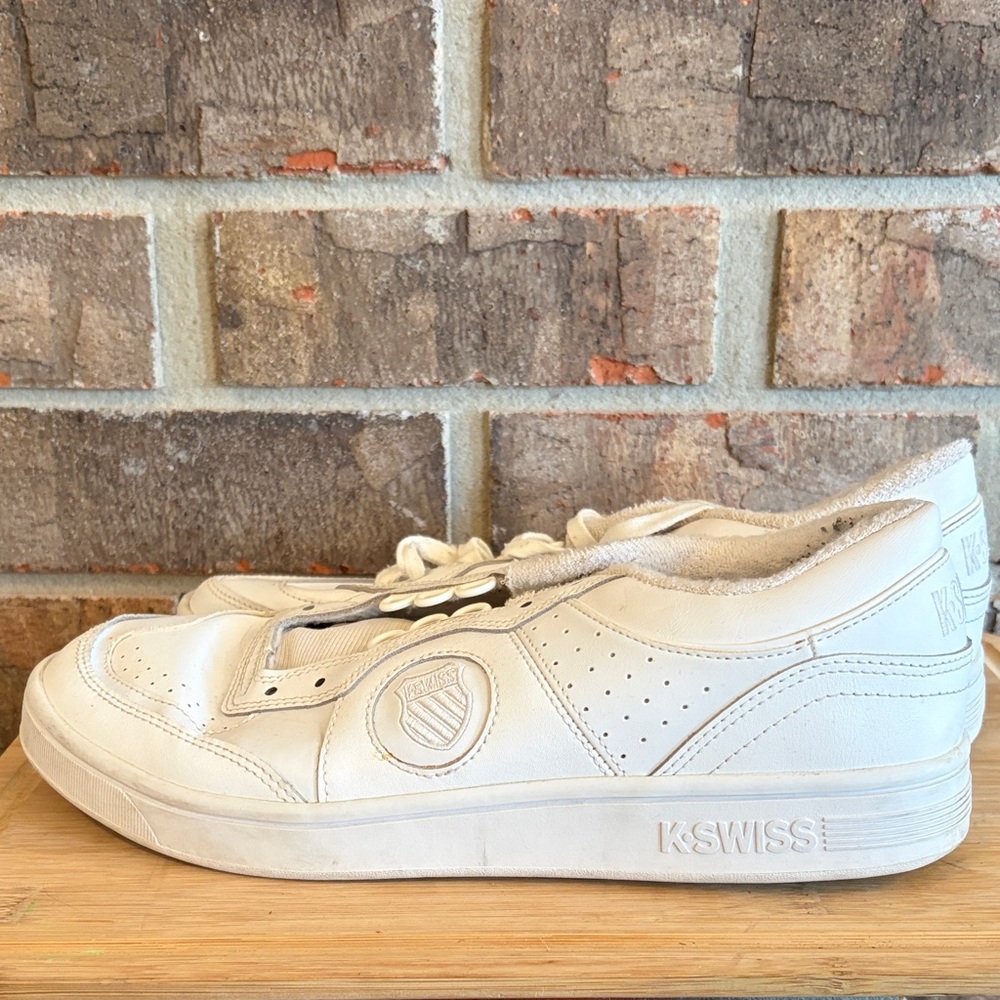 K-Swiss Off-White Leather Sneakers